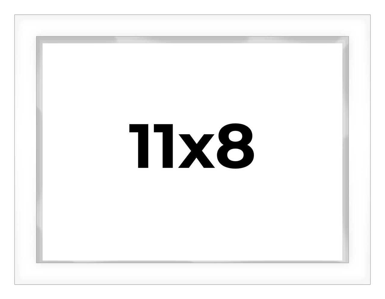 Photo Size Shadow Box 3/4" Depth White Picture Frame - UV Acrylic, Backing, Hanging Hardware